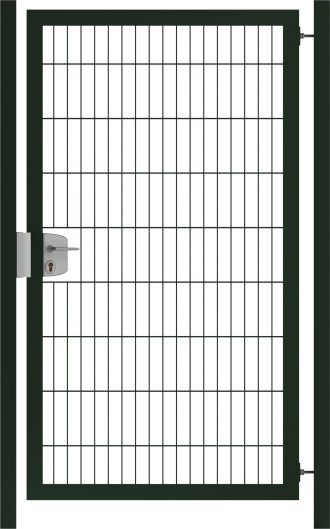 Hillfence metalen enkele poort Premium Zwart 100x180cm