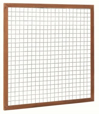 Betonijzer trellis hardhouten kader 180x180
