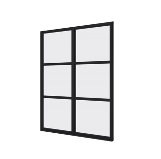 Zwarte steellook kozijn 153 cm
