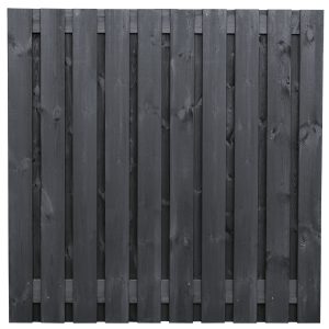 21-planks Zwart gespoten recht scherm 180x180