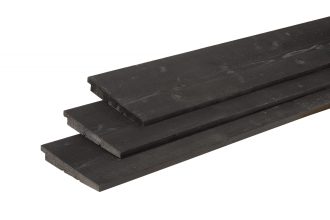 Zweeds rabat zwart 24x195mm lengte 300cm