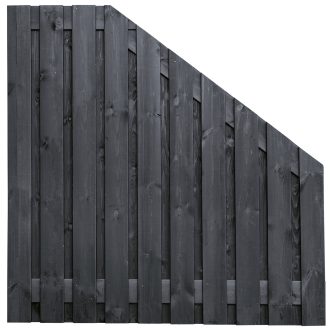 Zwart gespoten afbouwscherm 21-planks