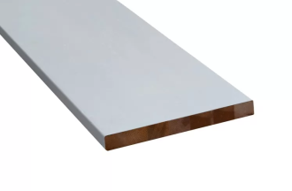 Thermisch Ayous boeideel/plank 28x285mm wit gegrond, lengte 590cm