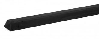 Beton antraciet glad GECOAT: Tussenpaal 280cm