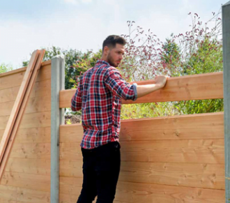 Betowood scherm blokhutprofiel Douglas blank