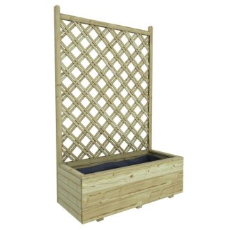 Bloembak met dubbele trellis