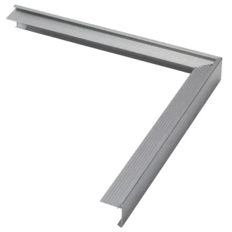 Uitwendig hoekstuk aluminium 45x45mm, 50x50cm incl. koppelstuk