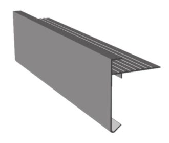 Aluminium daktrim 45x45mm, lengte 250cm incl. 1 koppelstuk