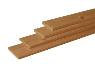 Douglas tuinhout geschaafd 16x140mm groen geïmpregneerd Lengte 180cm