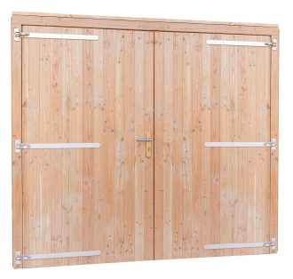 Douglas dichte deur dubbel (extra breed en hoog), blank