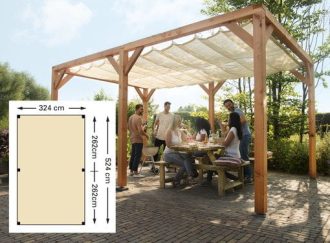 Douglas schaduw pergola 324x524cm