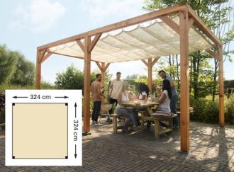 Douglas schaduw pergola 324x324 cm
