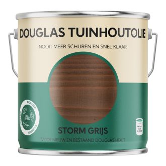 Douglas tuinhout olie Storm grijs 2,5 liter