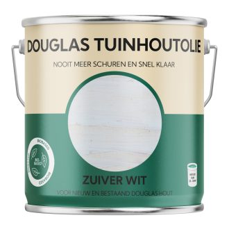 Douglas tuinhout olie Zuiver wit 2,5 liter