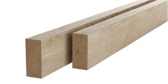 Eiken gordingen 50x150mm fijn bezaagd, lengte 450cm OP=OP