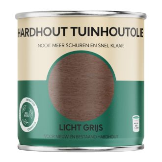 Hardhout tuinhout olie Licht grijs 0,75 liter