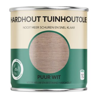 Hardhout tuinhout olie Puur wit 0,75 liter