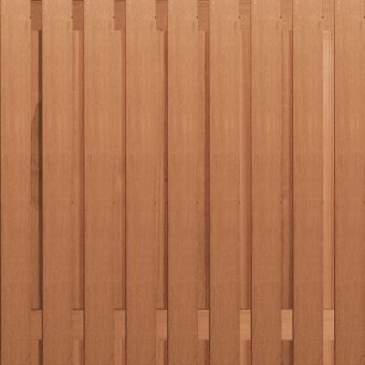 Hardhouten rechtscherm 19 planks verticaal 180x180cm