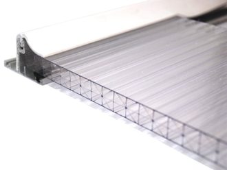 Polycarbonaat plaat x-structuur helder 250cm