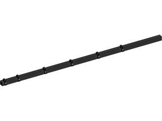 Hillfence metalen hoekpaal Zwart 6x6cm, lengte 240cm