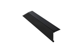 Zwarte daktrim 45x45mm, lengte 250cm incl. koppelstuk