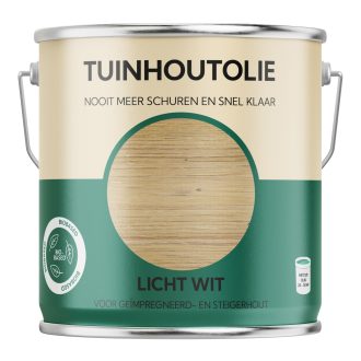 Tuinhout olie Licht wit 2,5 liter