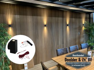 Luxe up&down LED wandspots 2 st. black