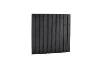 Plankenscherm zwart gespoten 21-planks 180x180cm