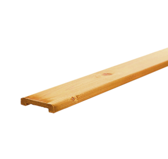 Afdeklat geschaafd vlak 181,5cm geïmpregneerd (recht scherm)