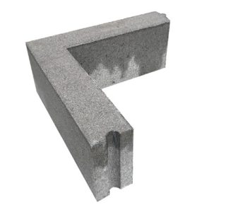 Betonbanden fundatie hoekstuk grijs 10x20cm 50x50cm