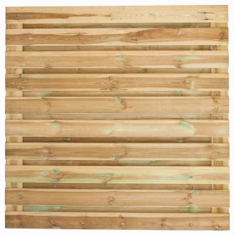 Plankenscherm 21-planks recht horizontaal 180x180cm