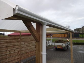 Dakgoot wit kunststof 400cm