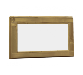 Douglas vast ''steeg''raam incl. melkglas, groen geïmpregneerd