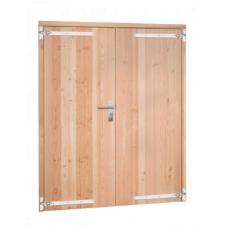 Douglas dichte deur dubbel, blank