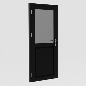 Luxe zwart gespoten enkele deur