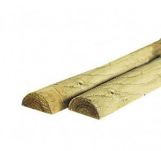 Halfronde regel Ø7cm lengte 250cm