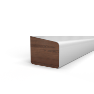 Meranti glaslat 17x19mm wit gegrond lengte 460