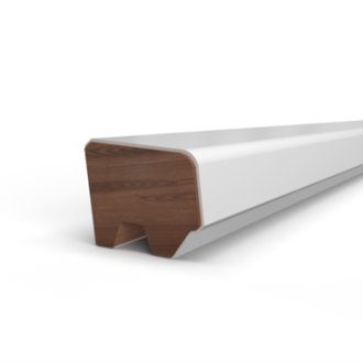 Meranti glaslat ventilatie model 20x25mm wit gegrond lengte 460