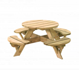 Kinderpicknicktafel rond