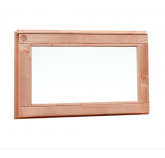 Douglas vast ''steeg''raam incl. melkglas, blank