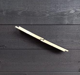 Halfhout rabat vuren zwart 18x195mm lengte 510cm