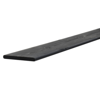 Tuinplanken verduurzaamd, zwart behandeld, geschaafd 15x140mm, lengte 400cm